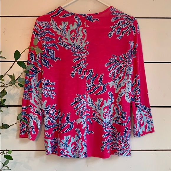 Lilly Pulitzer Kirby Pink Capri Samba Top - Sz: XS - Picture 3 of 11